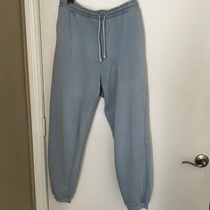 Pull&Bear blue undertone grey sweatpants/joggers in Size L